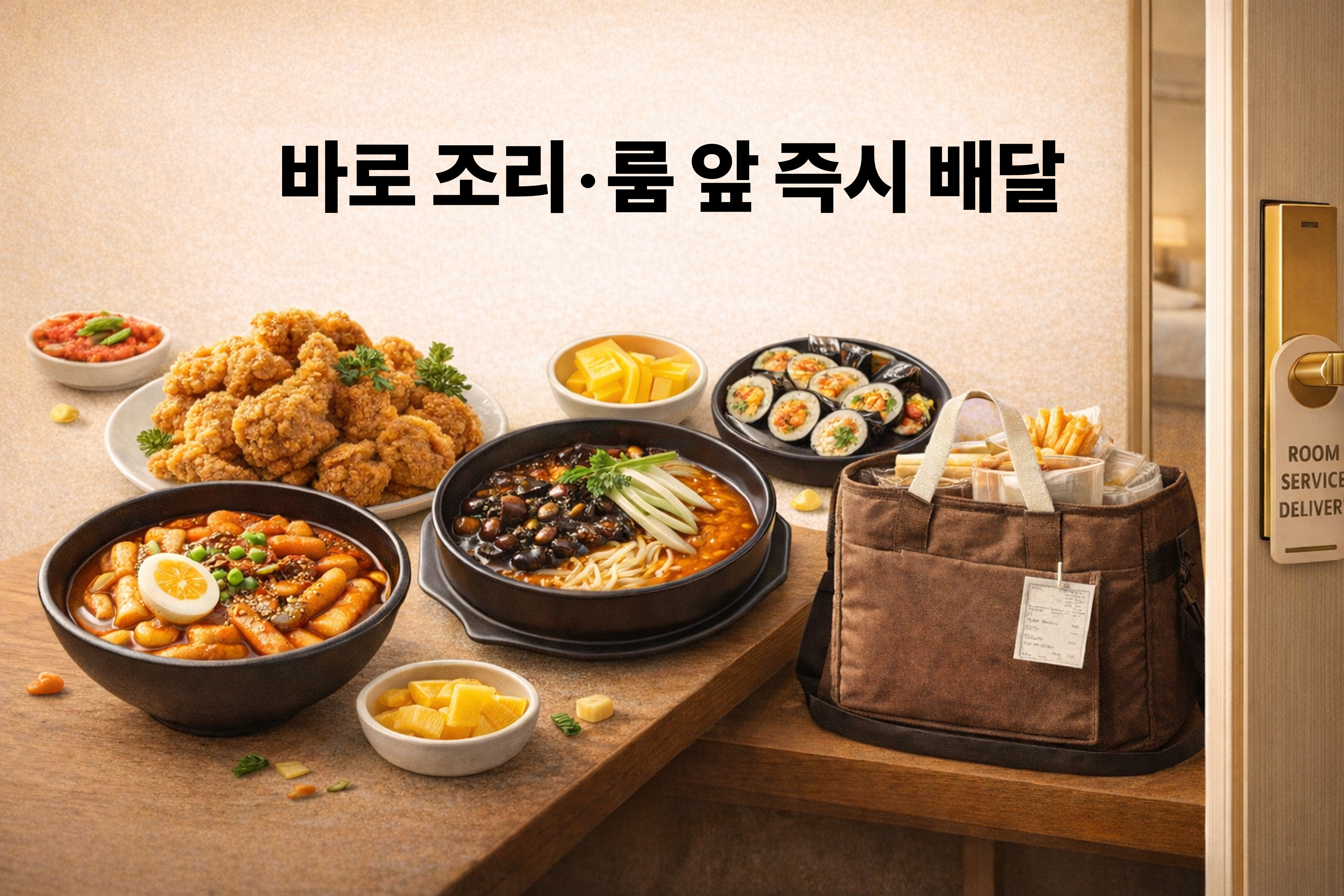 바로 조리·룸 앞 즉시 배달