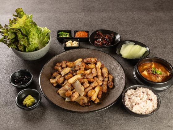 통마늘 삼겹살